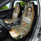Léopold Sédar Senghor Car Seat Cover President Poete Portrait Futuristic African Robotic Handshake Earth and Flowers Unity - African Pride
