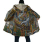 Léopold Sédar Senghor Cloak President Poete Portrait Futuristic African Robotic Handshake Earth and Flowers Unity - African Pride