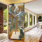 Léopold Sédar Senghor Door Cover President Poete Portrait Futuristic African Robotic Handshake Earth and Flowers Unity - African Pride