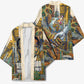 Léopold Sédar Senghor Kimono President Poete Portrait Futuristic African Robotic Handshake Earth and Flowers Unity - African Pride