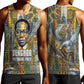 Léopold Sédar Senghor Men Tank Top President Poete Portrait Futuristic African Robotic Handshake Earth and Flowers Unity - African Pride