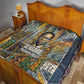 Léopold Sédar Senghor Quilt President Poete Portrait Futuristic African Robotic Handshake Earth and Flowers Unity - African Pride