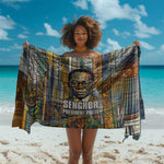 Léopold Sédar Senghor Sarong President Poete Portrait Futuristic African Robotic Handshake Earth and Flowers Unity - African Pride