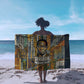 Léopold Sédar Senghor Sarong President Poete Portrait Futuristic African Robotic Handshake Earth and Flowers Unity - African Pride