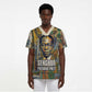 Léopold Sédar Senghor Scrub Top President Poete Portrait Futuristic African Robotic Handshake Earth and Flowers Unity - African Pride