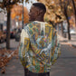 Léopold Sédar Senghor Sweatshirt President Poete Portrait Futuristic African Robotic Handshake Earth and Flowers Unity - African Pride