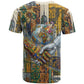 Léopold Sédar Senghor T shirt President Poete Portrait Futuristic African Robotic Handshake Earth and Flowers Unity - African Pride