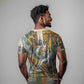 Léopold Sédar Senghor T shirt President Poete Portrait Futuristic African Robotic Handshake Earth and Flowers Unity - African Pride