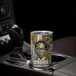 Léopold Sédar Senghor Tumbler Cup President Poete Portrait Futuristic African Robotic Handshake Earth and Flowers Unity - African Pride