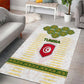 Tunisia Flag Area Rug with National Crest and Emblem