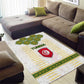 Tunisia Flag Area Rug with National Crest and Emblem