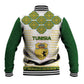 Tunisia Flag Baseball Jacket with National Crest and Emblem