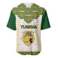 Tunisia Flag Baseball Jersey with National Crest and Emblem