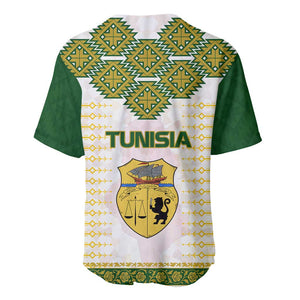 Tunisia Flag Baseball Jersey with National Crest and Emblem