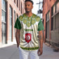 Tunisia Flag Baseball Jersey with National Crest and Emblem