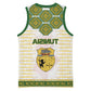 Tunisia Flag Basketball Jersey with National Crest and Emblem - African Pride