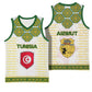 Tunisia Flag Basketball Jersey with National Crest and Emblem - African Pride