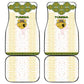 Tunisia Flag Car Mats with National Crest and Emblem