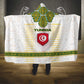 Tunisia Flag Hooded Blanket with National Crest and Emblem