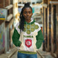 Tunisia Flag Hoodie with National Crest and Emblem