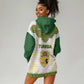 Tunisia Flag Hoodie Dress with National Crest and Emblem