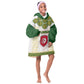Tunisia Flag Kid Wearable Blanket Hoodie with National Crest and Emblem