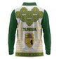 Tunisia Flag Long Sleeve Polo Shirt with National Crest and Emblem