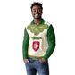 Tunisia Flag Long Sleeve Polo Shirt with National Crest and Emblem