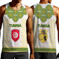 Tunisia Flag Men Tank Top with National Crest and Emblem