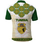 Tunisia Flag Polo Shirt with National Crest and Emblem