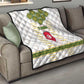 Tunisia Flag Quilt with National Crest and Emblem