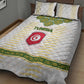 Tunisia Flag Quilt Bed Set with National Crest and Emblem