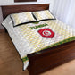 Tunisia Flag Quilt Bed Set with National Crest and Emblem