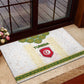 Tunisia Flag Rubber Doormat with National Crest and Emblem