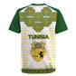 Tunisia Flag Rugby Jersey with National Crest and Emblem