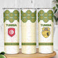 Tunisia Flag Skinny Tumbler with National Crest and Emblem