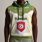 Tunisia Flag Sleeveless Hoodie with National Crest and Emblem - African Pride