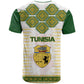 Tunisia Flag T shirt with National Crest and Emblem