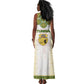Tunisia Flag Tank Maxi Dress with National Crest and Emblem