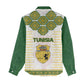 Tunisia Flag Women Casual Shirt with National Crest and Emblem