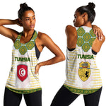 Tunisia Flag Women Racerback Tank with National Crest and Emblem