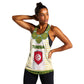 Tunisia Flag Women Racerback Tank with National Crest and Emblem