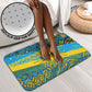 Rwanda Independence Day Bathroom Set Tribal Geometric Pattern - National Coat Of Arms And Sunburst