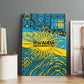 Rwanda Independence Day Canvas Wall Art Tribal Geometric Pattern - National Coat Of Arms And Sunburst