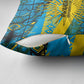 Rwanda Independence Day Pillow Cover Tribal Geometric Pattern - National Coat Of Arms And Sunburst
