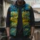 Rwanda Independence Day Sleeveless Puffer Jacket Tribal Geometric Pattern - National Coat Of Arms And Sunburst