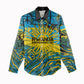 Rwanda Independence Day Women Casual Shirt Tribal Geometric Pattern - National Coat Of Arms And Sunburst