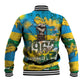 Rwanda Independence Day Baseball Jacket Distressed Grunge Flag Design - Broken Chains And 1962 Graphic