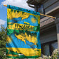 Rwanda Independence Day Garden Flag Distressed Grunge Flag Design - Broken Chains And 1962 Graphic