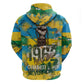 Rwanda Independence Day Hoodie Distressed Grunge Flag Design - Broken Chains And 1962 Graphic